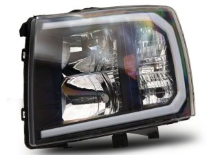 Chevrolet Silverado 1500 LED Headlights - Raxiom - Axial Series w/ LED Bar - Black - `07-`13