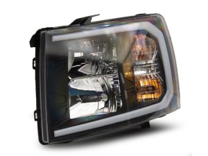 Chevrolet Silverado 1500 LED Headlights - Raxiom - SEQL LED Bar - Black Housing - `07-`13