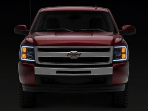 Chevrolet Silverado 1500 LED Headlights - Raxiom - SEQL LED Bar - Black Housing - `07-`13