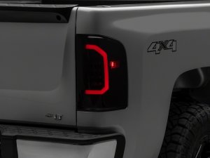 Chevrolet Silverado 1500 LED Tail Lights - Rear - Raxiom - Axial Series - Black Housing with Smoked Lens - `07-`14