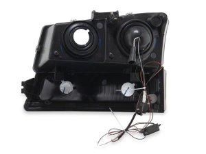 Chevrolet Silverado 1500 LED Headlights - Raxiom - LED LightBar OE Proj Headlights/Bumper Lights - Black - Clear - `03-`06
