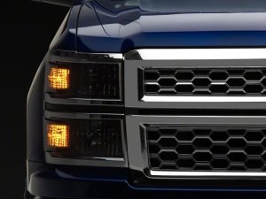 Chevrolet Silverado 1500 LED Headlights - Raxiom - OE Style, Chrome Trim, Clear Lens - Black - `14-`15