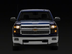 Chevrolet Silverado 1500 Headlights - Raxiom - OE Style - Black - `14-`15