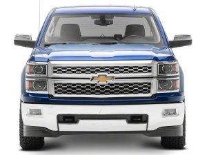 Chevrolet Silverado 1500 LED Headlights - Raxiom - OE Projector, Chrome Trim, Clear Lens - Black - `14-`15