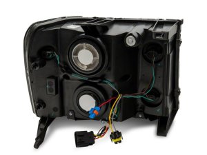 GMC Sierra 1500 LED Headlights - Raxiom - Axial OEM Style - Chrome Housing, Smoked Lens - `07-`14 GMC Sierra 1500 LED Headlights - Raxiom - Axial OEM Style - Chrome Housing, Smoked Lens - `07-`14