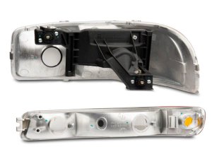 GMC Sierra 1500 Headlights - Raxiom - Axial Series OEM Style - Chrome - `99-`06
