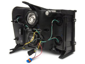 GMC Sierra 1500 LED Headlights - Raxiom - Axial Series with LED Bar - Black Housing, Clear Lens - `07-`13