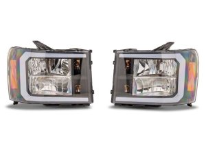 Chevrolet Sierra 1500 LED Headlights - Raxiom - Axial Series - Black - `07-`13