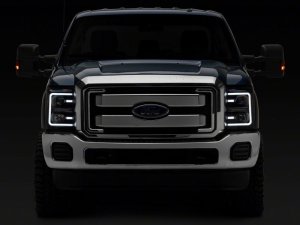 Ford F-250 Super Duty LED Headlights - Front - Raxiom - Projector with Clear Lens - Black Housing - `11-`16
