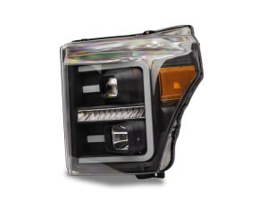Ford F-350 Super Duty LED Headlights - Front - Raxiom - Projector with Clear Lens - Black Housing - `11-`16 Ford F-350 Super Duty LED Headlights - Front - Raxiom - Projector with Clear Lens - Black Housing - `11-`16
