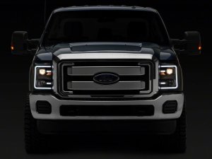Ford F-350 Super Duty LED Headlights - Front - Raxiom - Projector with Clear Lens - Black Housing - `11-`16 Ford F-350 Super Duty LED Headlights - Front - Raxiom - Projector with Clear Lens - Black Housing - `11-`16