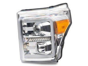 Ford F-250 Super Duty LED Headlights - Front - Raxiom - LED Projector + Switchback Turn Signals - Chrome - `11-`16
