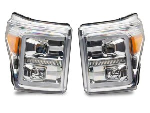 Ford F-350 Super Duty LED Headlights - Front - Raxiom - LED Projector + Switchback Turn Signals - Chrome - `11-`16 Ford F-350 Super Duty LED Headlights - Front - Raxiom - LED Projector + Switchback Turn Signals - Chrome - `11-`16