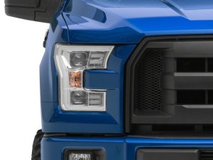 Ford F-150 LED Headlights - Raxiom - Projector with LED Accent, Clear Lens - Chrome - `15-`17