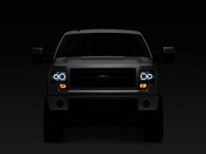 Ford F-150 LED Headlights - Raxiom - Super White Halo Projector - Black - `09-`14 Ford F-150 LED Headlights - Raxiom - Super White Halo Projector - Black - `09-`14