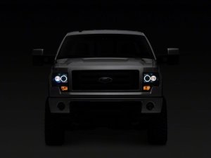 Ford F-150 LED Headlights - Raxiom - Super White Halo Projector - Black - `09-`14 Ford F-150 LED Headlights - Raxiom - Super White Halo Projector - Black - `09-`14