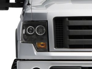 Ford F-150 LED Headlights - Raxiom - Super White Halo Projector - Black - `09-`14 Ford F-150 LED Headlights - Raxiom - Super White Halo Projector - Black - `09-`14