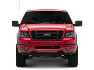 Ford F-150 LED Headlights - Raxiom - Dual LED Halo Projector - Black - `04-`08