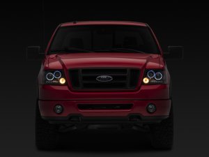 Ford F-150 LED Headlights - Raxiom - Dual LED Halo Projector - Black - `04-`08