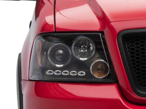 Ford F-150 LED Headlights - Raxiom - Dual LED Halo Projector - Black - `04-`08