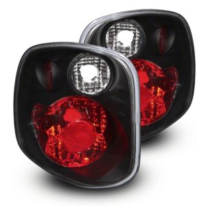 Ford F-150 LED Taillights - Raxiom - Axial Series Version 2 - Black - Red/Clear Lens - `97-`00
