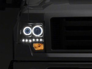 Ford F-150 LED Headlights - Raxiom - G2 Super White LED Halo Projector - Super White - `09-`14