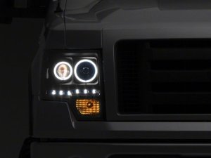 Ford F-150 LED Headlights - Raxiom - G2 Super White LED Halo Projector - Super White - `09-`14
