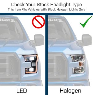 Ford F-150 LED Headlights - Raxiom - G3 Projector with LED Accent - Black - `15-`17