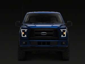 Ford F-150 LED Headlights - Raxiom - G3 Projector with LED Accent - Black - `15-`17