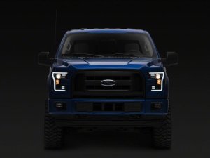 Ford F-150 LED Headlights - Raxiom - G3 Projector with LED Accent - Black - `15-`17