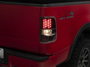 Ford F-150 Styleside LED Taillights - Rear - Raxiom - High-Intensity LED - Blk Housing (Clear Lens) - `04-`08