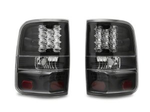 Ford F-150 Styleside LED Taillights - Rear - Raxiom - High-Intensity LED - Blk Housing (Clear Lens) - `04-`08