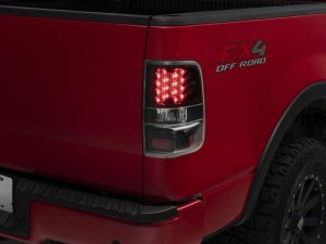 Ford F-150 Styleside LED Taillights - Rear - Raxiom - High-Intensity LED - Blk Housing (Clear Lens) - `04-`08