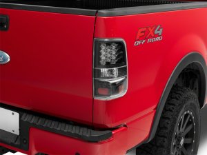 Ford F-150 Styleside LED Taillights - Rear - Raxiom - High-Intensity LED - Blk Housing (Clear Lens) - `04-`08
