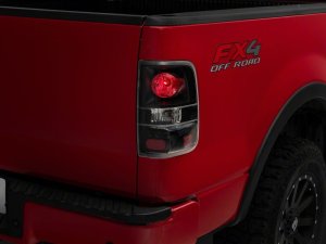 Ford F-150 Styleside Tail Lights - Rear - Raxiom - Euro Style - Black Housing - Red/Clear Lens - `04-`08