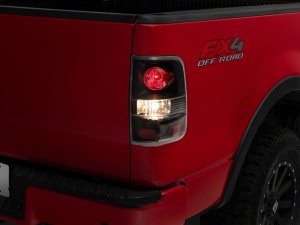 Ford F-150 Styleside Tail Lights - Rear - Raxiom - Euro Style - Black Housing - Red/Clear Lens - `04-`08