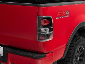 Ford F-150 Styleside Tail Lights - Rear - Raxiom - Euro Style - Black Housing - Red/Clear Lens - `04-`08