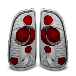 Ford F-150 LED Taillights - Raxiom - Axial Series Version 2 - Chrome - Red/Clear - `97-`03