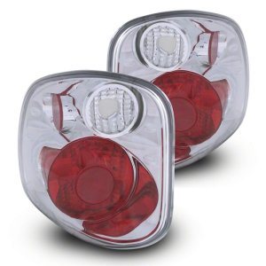 Ford F-150 Flareside LED Taillights - Raxiom - Axial Series Version 2 - Chrome - Red/Clear Lens - `01-`03