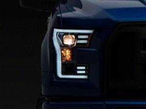 Ford F-150 LED Headlights - Raxiom - Projector with LED Accent - Chrome - `15-`17