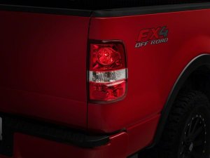 Ford F-150 LED Taillights - Raxiom - OEM Style - Chrome Housing- Red Lens - `04-`08