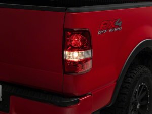 Ford F-150 LED Taillights - Raxiom - OEM Style - Chrome Housing- Red Lens - `04-`08