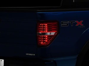 Ford F-150 LED Taillights - Raxiom - Chrome Housing- Red/Clear Lens - `09-`14
