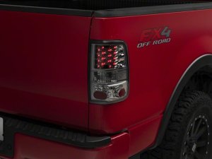 Ford F-150 Styleside LED Taillights - Raxiom - Chrome Housing - Smoked Lens - `04-`08 Ford F-150 Styleside LED Taillights - Raxiom - Chrome Housing - Smoked Lens - `04-`08