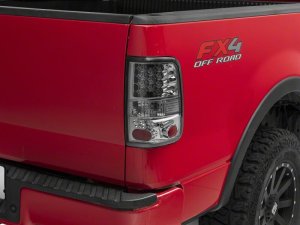 Ford F-150 Styleside LED Taillights - Raxiom - Chrome Housing - Smoked Lens - `04-`08