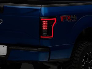 Ford F-150 LED Taillights - Rear - Raxiom - Black Housing - Smoked - `15-`17