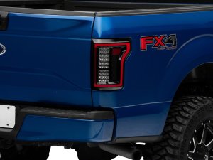 Ford F-150 LED Taillights - Rear - Raxiom - Black Housing - Smoked - `15-`17