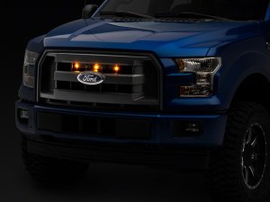 Ford F-150 Grille Light Kit - Front - Raxiom - Raptor Style - Black - `15-`17 Ford F-150 Grille Light Kit - Front - Raxiom - Raptor Style - Black - `15-`17