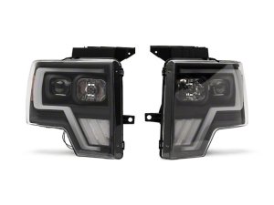 Ford F-150 LED Headlights - Raxiom - G4 Projector - Black Housing, Clear Lens - `09-`14