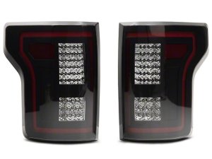 Ford F-150 LED Taillights - Rear - Raxiom - Sequential Turn Signals - Smoked - `15-`17